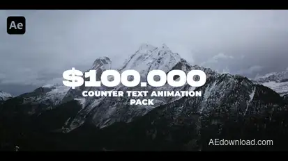 Counter Text Animation Pack Logo Stings template preview