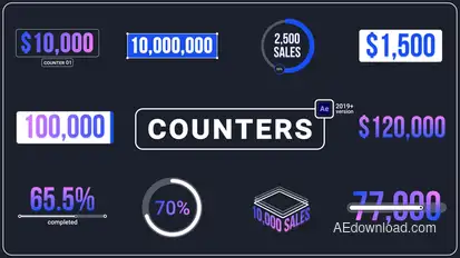 Counters Infographics template preview