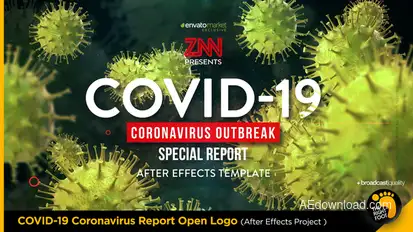 COVID-19 Coronavirus Report Open Logo Openers template preview