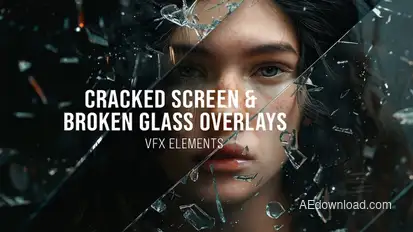 Cracked Screen & Broken Glass Overlays – VFX Elements Elements template preview