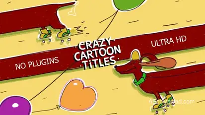 Crazy Cartoon Titles Titles template preview