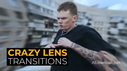 Crazy Lens Transitions | After Effects Titles template preview