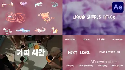 Cream Liquid Titles for After Effects Titles template preview