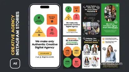 Creative Agency Instagram Stories Product Promo template preview