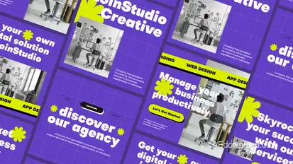Creative Agency Post Pack Product Promo template preview