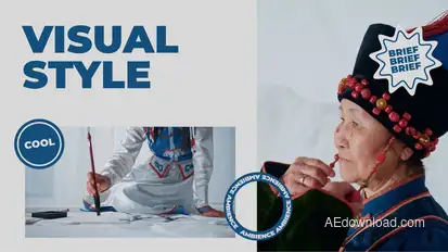 Transition Cinematic Title Video Displays template preview