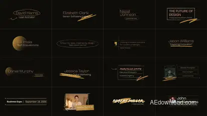 Creative Brush Lower Thirds Elements template preview