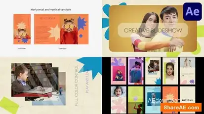 Creative Colorful Slideshow for After Effects Openers template preview