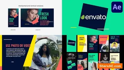 Creative Colorful Slideshow for After Effects Openers template preview