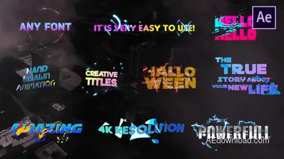Creative Colorful Titles | After Effects Titles template preview