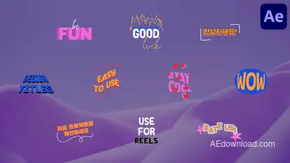 Creative Design Titles for After Effects Titles template preview