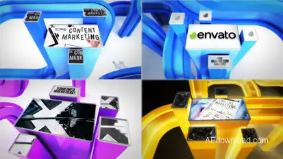 Creative lines Video Displays template preview