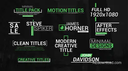 Creative Lower Third Titles Elements template preview