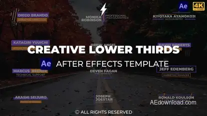Creative Lower Thirds | After Effects Elements template preview