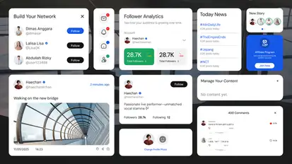 Creative Social Media Widget Infographics template preview