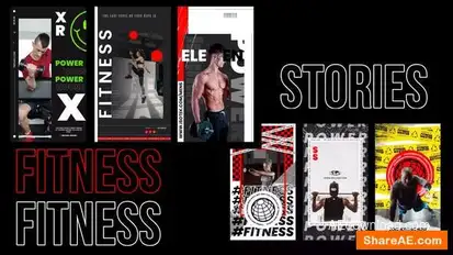 Creative target fitness stories Openers template preview