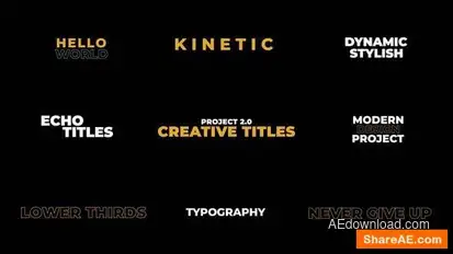 Creative Titles 2.0 | After Effects Titles template preview