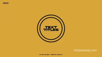 Creative Titles 3.0 | After Effects Titles template preview