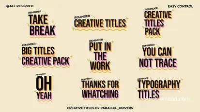 Creative Titles | AE Titles template preview