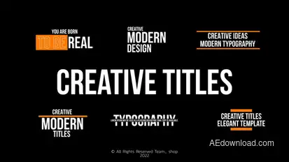 Creative Titles | After Effects Titles template preview