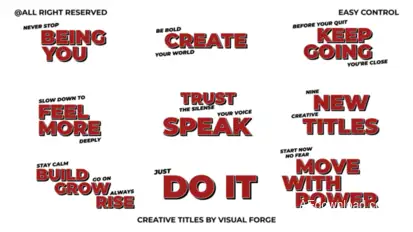 Creative Titles V3.0 | AE broadcast-packages template preview