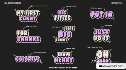 Creative Titles V4.0 | AE Titles template preview