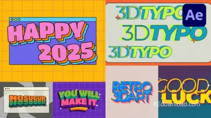 Creative Typo | AE Titles template preview