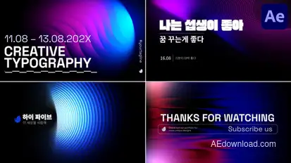 Creative Typography for After Effects Titles template preview