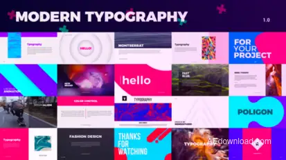 Creative Typography Titles template preview