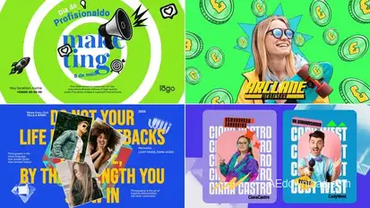 Creative Typography Intro & Photo Montage – Unique Titles & Slideshow Templates Openers template preview