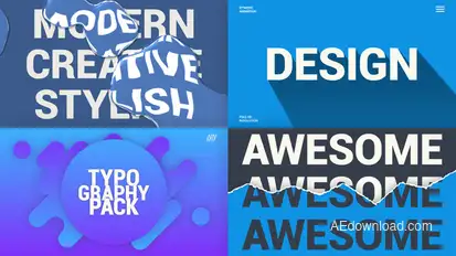 Creative Typography Pack Titles template preview