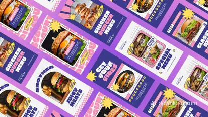 Crevis Burger Shop Instagram Reel Product Promo template preview