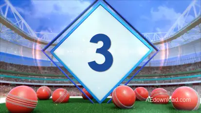 Cricket Countdown 3 Elements template preview