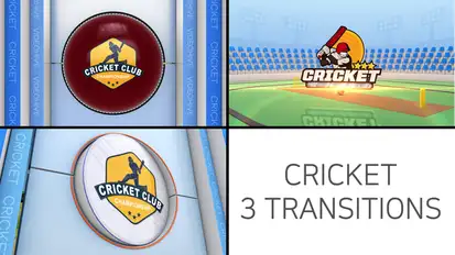 Cricket Logo Transition Elements template preview