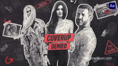 Crime Dark Story Intro Logo Stings template preview