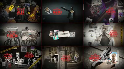 Crime Title Sequence Openers template preview