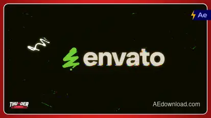 CRT Glitch Impact Intro Logo Stings template preview