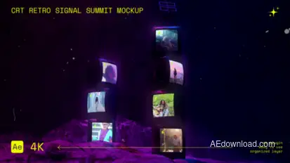 CRT Retro Signal Summit Mockup Video Displays template preview