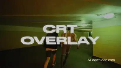 CRT TV Overlay Elements template preview