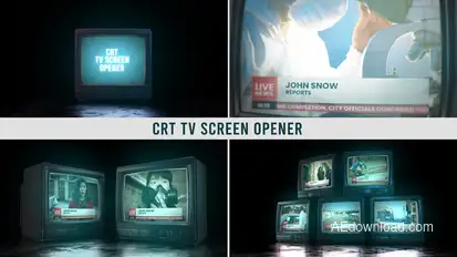 CRT TV Screen Opener Video Displays template preview