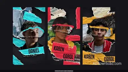 Crumple Tape Paper Stories broadcast-packages template preview