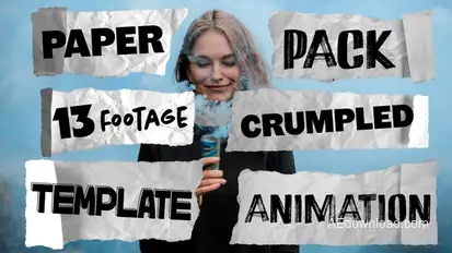 Crumpled Paper Animation Elements template preview