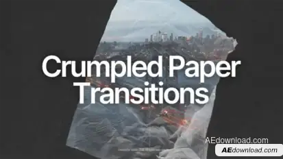 Crumpled Paper Transitions Elements template preview