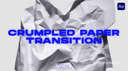 Crumpled Paper Transitions VOL.2. | After Effects Elements template preview