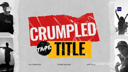 Crumpled Tape Titles Titles template preview