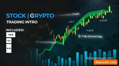 Crypto, Stock Trading Intro Logo Stings template preview