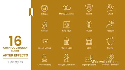 CryptoCurrency Animated Icons Pack Product Promo template preview