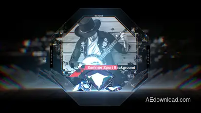 Crystal Music Cover Video Displays template preview