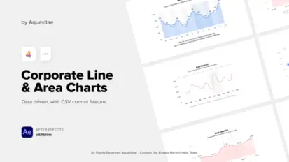 CSV Driven Corporate Area & Line Charts Infographics template preview