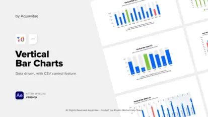 CSV Driven Corporate Vertical Bar Charts Infographics template preview